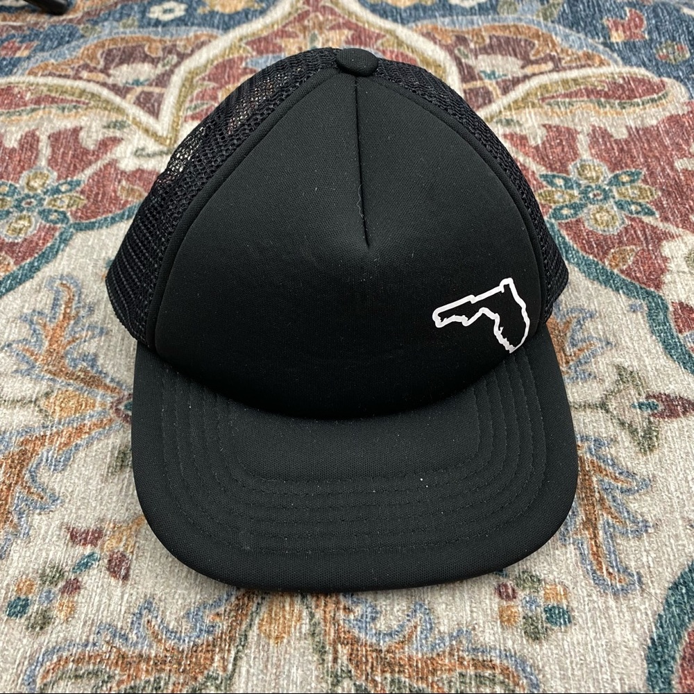 Lenox James Black Trucker Snap Back Florida Hat Toddler Kids OS